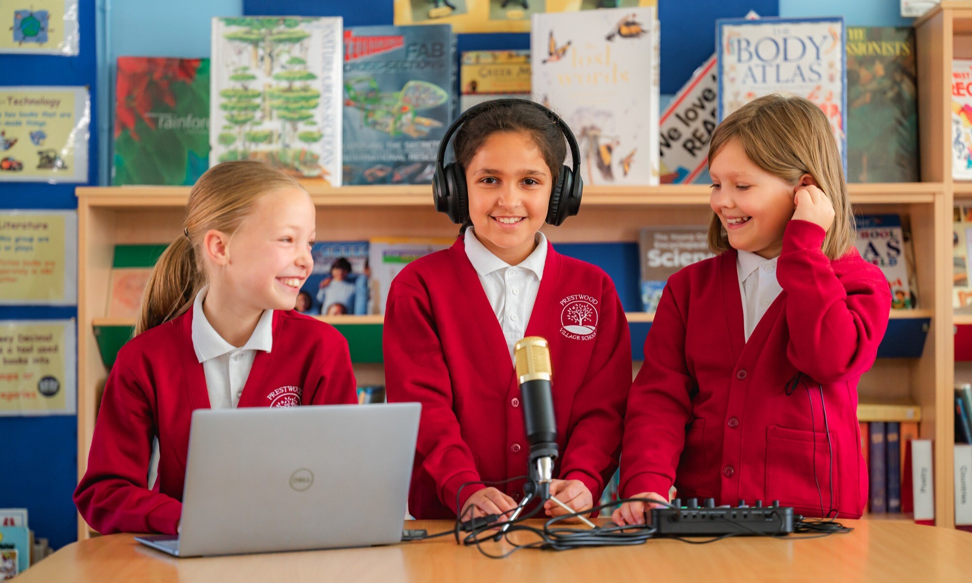 Great Learners Trust pupils on a school tanoy